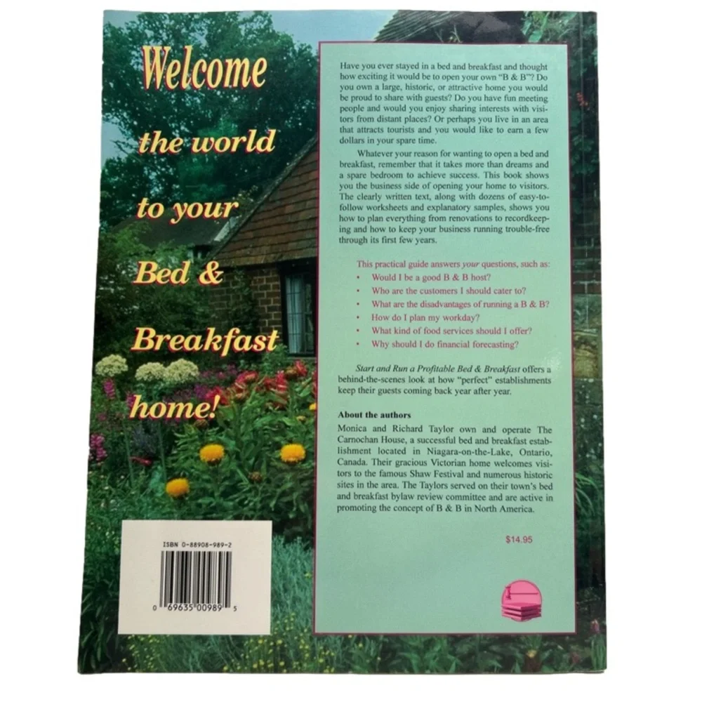 💕 Vintage Book Bed & Breakfast Step By Step Business Plan Softcover - Picture 2 of 16